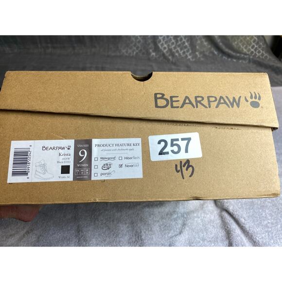 Bearpaw Krista Boots Women 9 Black Suede Waterproof Hikercore Cozycore Luxe Chic - Picture 8 of 8